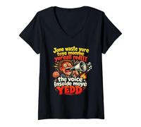 Mujer No desperdicie más Toye Monje Yorall RedIII Voice Moye Yed Camiseta Cuello V