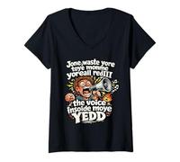 Mujer No desperdicie más Toye Monje Yorall RedIII Voice Moye Yed Camiseta Cuello V