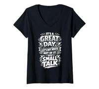 Mujer No desperdicies un Gran día con Small Talk Camiseta Cuello V
