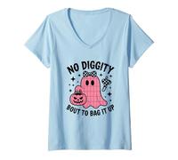 Mujer No Diggity está a punto de llevarse esta diversión de Halloween Camiseta Cuello V