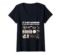Mujer No es acaparamiento si es Posible Que lo necesite algún día Humor de Herramientas Camiseta Cuello V
