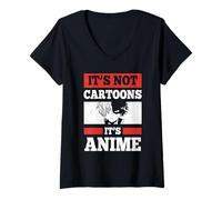 Mujer no es Cartoons es Anime Camiseta Cuello V