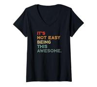 Mujer No es fácil ser tan divertido Camiseta Cuello V