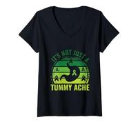 Mujer ¿no Es Solo Un Dolor De Barriga - Conciencia De La Camiseta Cuello V