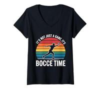 Mujer No Es Solo Un Juego, Es Hora De Bocce Camiseta Cuello V