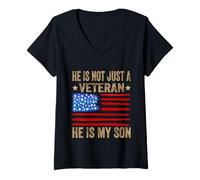 Mujer No es solo un veterano, es mi hijo Camiseta Cuello V