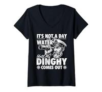 Mujer No es un día en el Agua hasta Que salga mi Bote Camiseta Cuello V