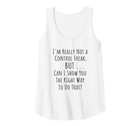 Mujer No es un fanático del Control, Pero Divertida Cita sarcástica perfeccionista Camiseta sin Mangas