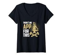 Mujer No es una aplicación para Esta artesanía orfebrería. Camiseta Cuello V