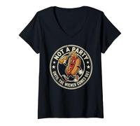 Mujer No es una Fiesta hasta Que salga el Wiener Camiseta Cuello V