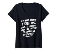 Mujer No Estoy Diciendo Que te Odio, Pero... Humor sarcástico Divertido Camiseta Cuello V