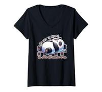 Mujer No Estoy durmiendo Solo descansando mis Ojos Humor Sueño Camiseta Cuello V