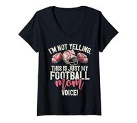 Mujer No Estoy Gritando, Esta es Solo mi Voz de mamá de fútbol! Camiseta Cuello V