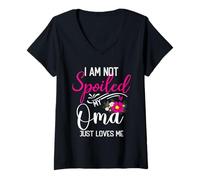 Mujer No estoy mimado Mi Oma solo me ama Camiseta Cuello V