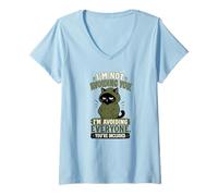 Mujer No evitarte Evitar Que Todos los Gatos Negros introvertidos Camiseta Cuello V