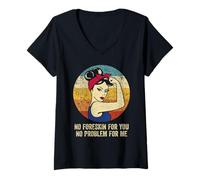 Mujer No Foreskin For You No Problem For Me Camiseta Cuello V