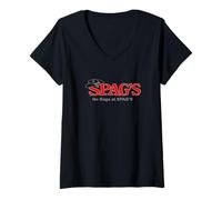 Mujer No hay bolsas en SPAG'S Shrewsbury Defunct Store Nostalgia Vintage Camiseta Cuello V