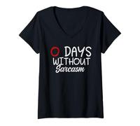 Mujer No hay días sin sarcasmo Camiseta Cuello V