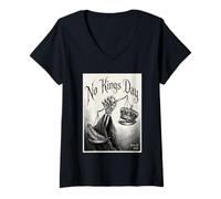Mujer No Hay Escalas de Justicia del Día del Rey: Quill vs Crown Camiseta Cuello V