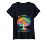 Mujer No Hay Familia como la Que Tengo Divertida reunión Familiar Camiseta Cuello V