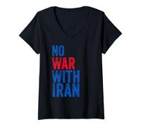 Mujer No hay guerra con Irán Camiseta Cuello V