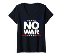 Mujer No Hay Guerra, no Nuestra Guerra Detenga la Guerra Camiseta Cuello V