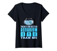 Mujer No hay mejor papá de acuario que yo Camiseta Cuello V