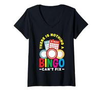 Mujer No hay nada que un bingo no pueda arreglar la diversión Camiseta Cuello V