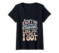 Mujer No hay pastor como el que tengo amante de la fe Camiseta Cuello V