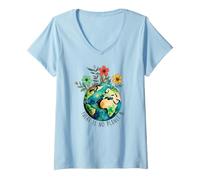 Mujer No Hay Planeta b Tierra Camiseta Cuello V