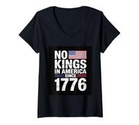 Mujer No Hay Reyes en América Desde 1776 Camiseta Cuello V