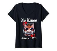 Mujer No hay reyes en Estados Unidos desde 1776: Nosotros, el pueblo, por los hombres y las mujeres Camiseta Cuello V
