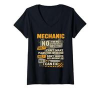 Mujer No I'm Not Ignoring You Llave Mecánica Humor Cotización Coche Camiseta Cuello V