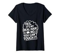Mujer No Importa el Cabello Rizado Camiseta Cuello V
