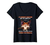 Mujer No Importa lo Que pienses de mí Camiseta Cuello V