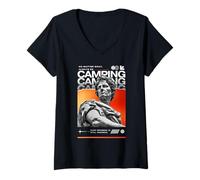 Mujer No importa lo que siempre sea Camping Aventura al aire libre Entusias Camiseta Cuello V
