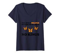 Mujer No Kings The Only Orange MONACHRS We Need Butterfly Camiseta Cuello V