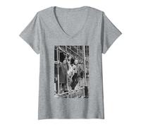Mujer No Las Noticias de Las Nueve Horas Rowan Atkinson Griff Rhys Jones Camiseta Cuello V