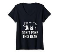Mujer No le Hagas a Este Oso Humor de Vida Salvaje hilarante Camiseta Cuello V