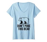 Mujer No le Hagas a Este Oso Humor de Vida Salvaje hilarante Camiseta Cuello V