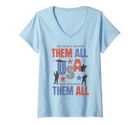 Mujer No los conocemos todos, pero les debemos todos los Estados Unidos Patriotic Camiseta Cuello V