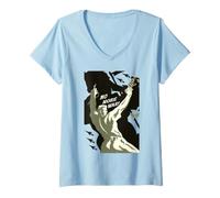 Mujer No más Guerra! Traducido - Antiguerra Soviética, Propaganda de Paz Camiseta Cuello V