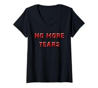 Mujer No más lágrimas Camiseta Cuello V