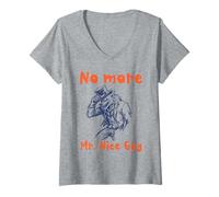Mujer No más Mr Nice Guy Wolf Sigma Aura Energy Alpha Camiseta Cuello V