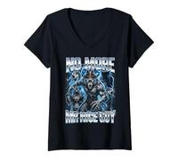 Mujer No más señor Buen Chico Vaquero Lobo Camiseta Cuello V