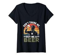 Mujer No me des las gracias, cómprame una cerveza para el Día de los Veteranos Camiseta Cuello V