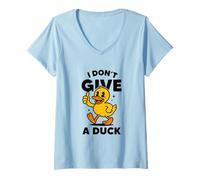 Mujer No me Importa a un Amante de los Patos, Divertido Propietario de un Pato, Grosero, me Encanta el Pato Camiseta Cuello V