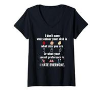 Mujer No me Importa de qué Color Sea tu Piel... de qué tamaño Eres Camiseta Cuello V