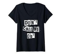 Mujer No me llames Camiseta Cuello V