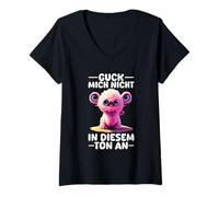 Mujer No me mires en este tono en Monster Statement Divertido Camiseta Cuello V